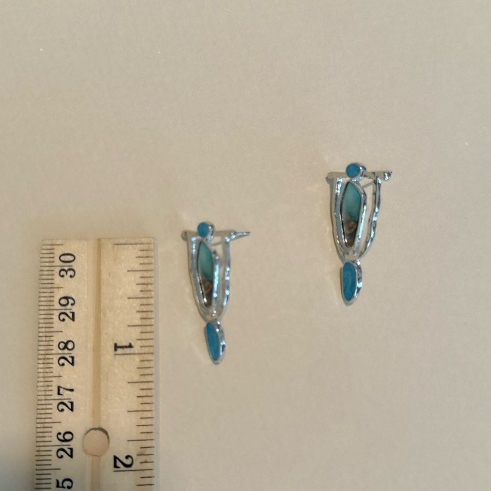 Boho geo earrings N1037 - Picture 4 of 4